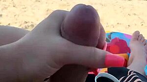 Watch me get him off right on a public beach, so wild! 🌊