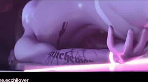 Widow Maker's Big Ass Gets Fucked Hard by Black Cock in Blue Hunnids PMV Anime!