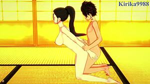 Hinatsuru, Makio, Suma, and Tanjiro in intense hentai sex 😍