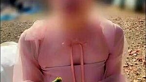 close japanese friends share playful first-time intimate moment