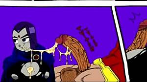 Teen Titans Cartoon Girl Relieves Big Cock In Hentai