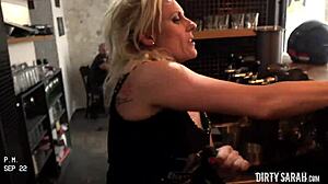 Dirty Sarah gets anal surprise with gaping ass