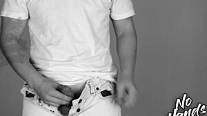 Art Vintage Retro Sports Guy Big Fat Cock Ejaculation