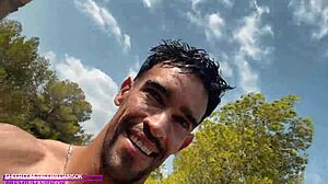 The day was so hot that being naked outdoors felt much better.