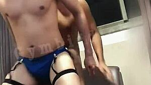 Handsome Asian Gay Couple Enjoys Horny Bareback Action