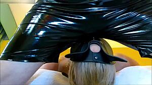 Blonde Amateur Gags on Master's Cock During Throat Fuck