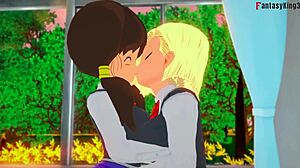 Android 18 and Videl explore lesbian fantasies in Dragon Ball Zex hentai