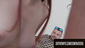 Hubby watches wife deepthroat dick in despairing compilation