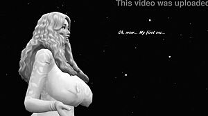 Sims 4 parody features wonderful fucking life with big tits and asses in christmas interracial scenes