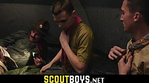 My Step Brother's Birthday Gift: BBC Shared in Bisexual Squirting Anal with Gay Pussy Licking, Broken Condom Creampie