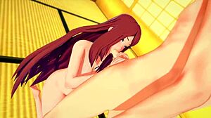 Kushina Uzumaki takes a hard pounding in wild 3D hentai action.