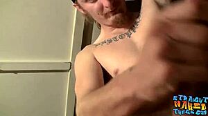 skinny guy kenneth slayer gets messy with fruit