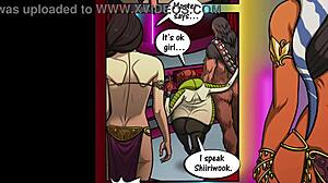 Rey submits to wookie master in bondage fetish 😈