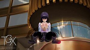Anime Hentai Game with Hinata Hyuga in Wild Netorare Sex Scenes