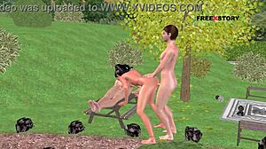 Animated Threesome Features Gay Anal Sex and Hand Action