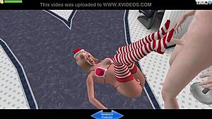 in the 3d plane, they start a sex session with intense fucking.