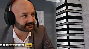 kissa sins and bella rolland got wild, licking and scissoring on the anchor’s desk. brazzers caught every hot moment of their big tit play!