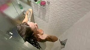 I enjoyed my sister-in-law's company in the shower