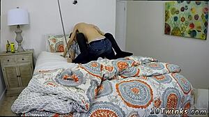 Wow, asian twink boys kissing and getting horny in gay sex movie! 🔥