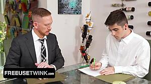 joel and brody, use harrison’s tight twink hole!