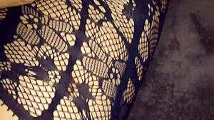 I filmed my hot MILF in stockings with monster cock