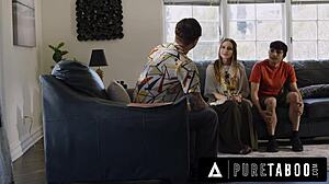 wanna watch naive laney grey tricked into a wild 3some with boyfriend and therapist?