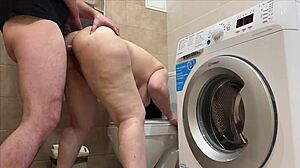 OMG, he caught stepmom in the toilet and went straight for anal! 😲