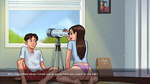 Summertime Saga - Step Sis Gets Licked and Cums on Bed