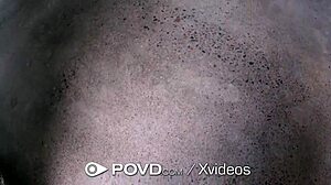 Tan line beauty in stunning POV action