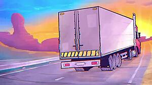 virgin gives ass to horny trucker!