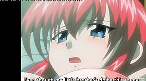 in the train, i couldn't resist touching my busty step sister's tits in this hentai