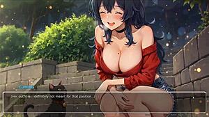 Teasing my boyfriend with voyeurism in this hentai game episode