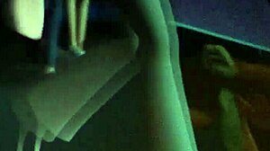 Bianca Licks Milk From Bag In Cinema