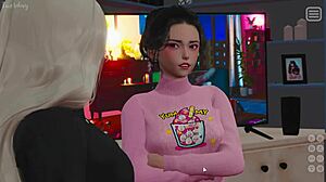 Teen Brunette Whore in 3D Cartoon Lover Gameplay Part 24