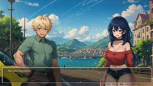 Teasing my boyfriend with voyeurism in this hentai game episode