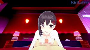 kobeni higashiyama and makima intense sex in chainsaw man hentai