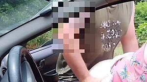 naughty bia shows her wet pussy and boobs on the street