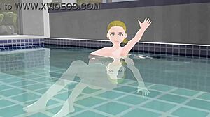 애니 여캐 일본 공중목욕탕 센토에서 씻으며 보지 노출