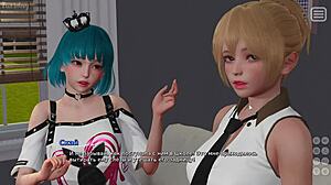 Teen Brunette Whore in 3D Cartoon Lover Gameplay Part 24