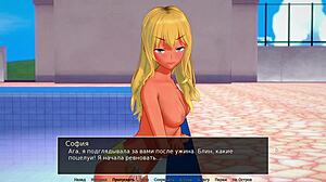 Redhead whore dominates outdoor gameplay in HS Tutor 26