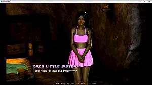 Nurse in hospital with patient and monster in naughty 3D cartoon