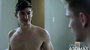 Hot jocks fight turns to rough gay sex