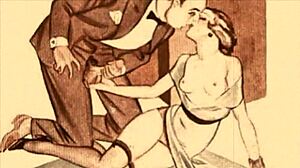 Vintage erotic animation evokes deep nostalgia and desire.