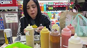 Petite Colombian Amateur Slut Deepthroats in POV During Business Trip With Perverted Cousin