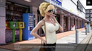 Hentai blonde slut takes cum in mouth hard