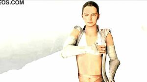 hey, rey's auditioning for porn in this cute 3d cartoon outfit!