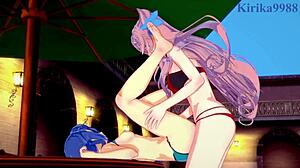 Tsubasa Kazanari and Maria Cadenzavna Eve in wild futanari sex from Symphogear hentai