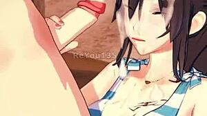 Hardcore 3D anime action with massive tits on display