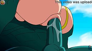 Bulma Adventure 4 - Naked Bulma licks Maron’s wet pussy. Garlick Jr slams her hard with huge cock.