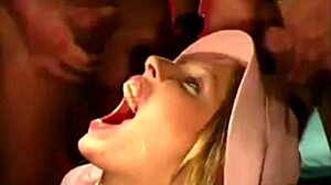 bukkake gangbang with anal and blowjobs